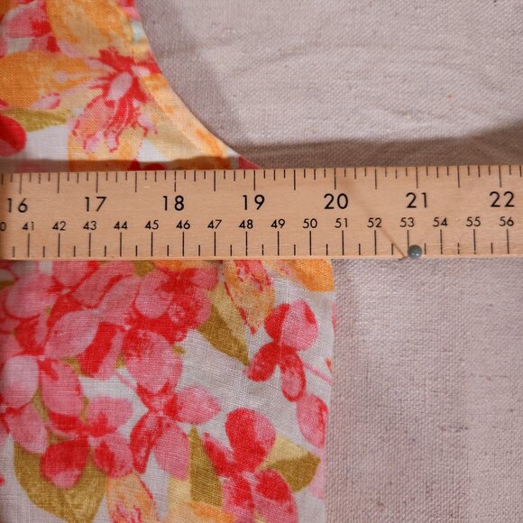 J JILL Love Linen Collection Linen Floral Sleeveless Dress FOR SIZE SEE PHOTOS - Picture 4 of 16